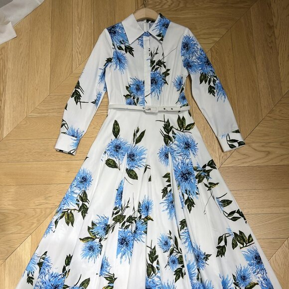 Emilia Wickstead latest collared long-sleeved dress